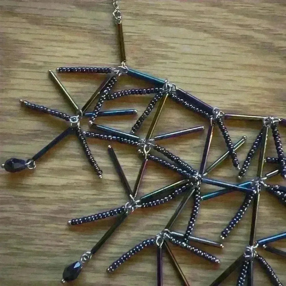 INC International Concepts Iridescent Bead Statement Necklace New - Picture 4 of 5